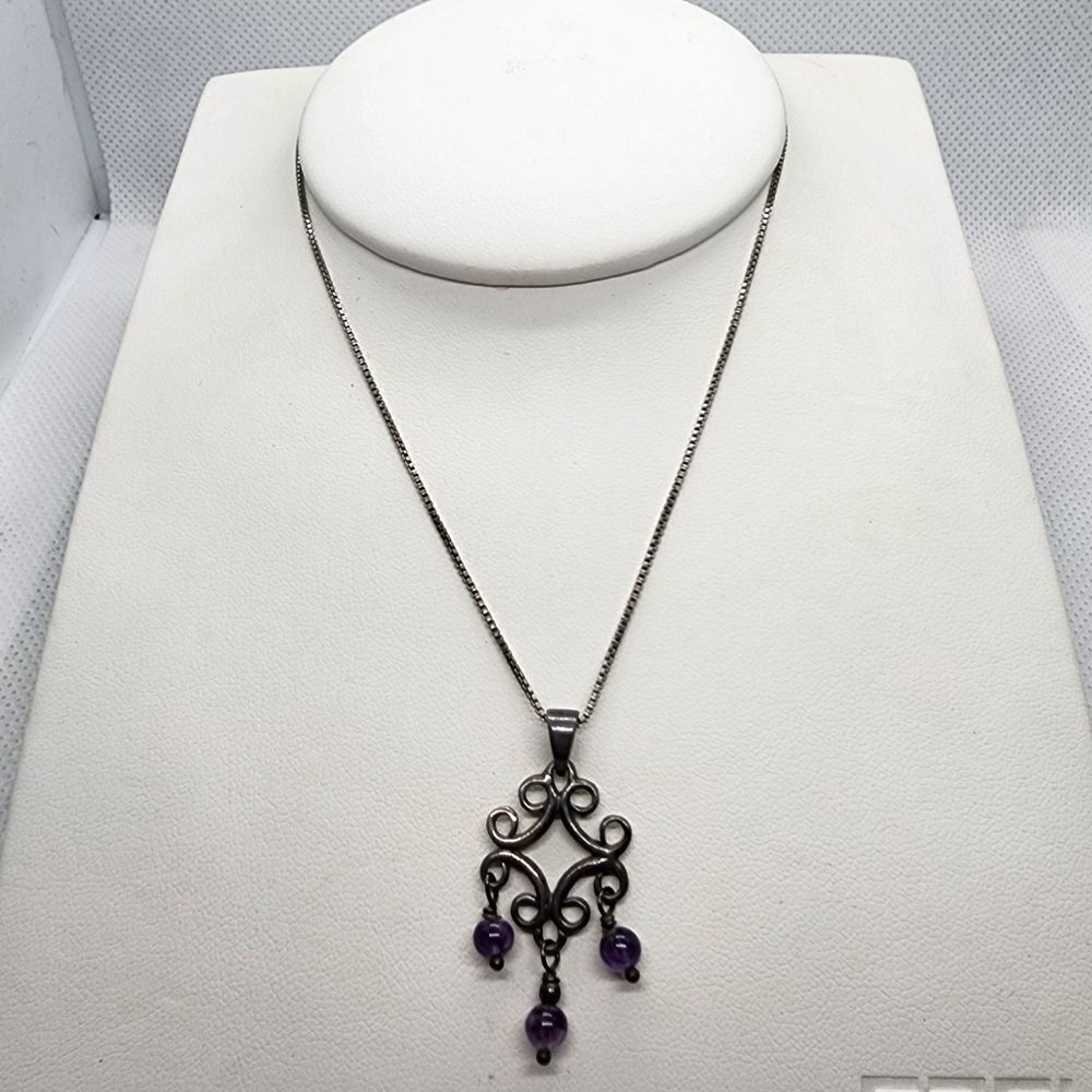 Han Sterling Silver & Amethyst Necklace